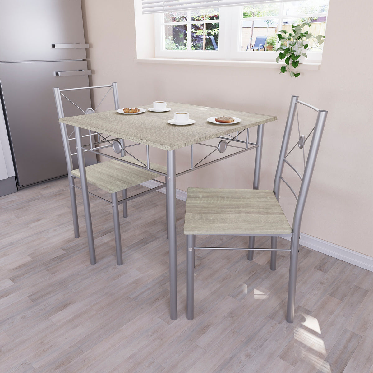 Roslyn 2-Seater Dining Set - Oak