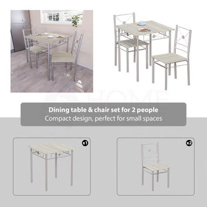 Roslyn 2-Seater Dining Set - Oak