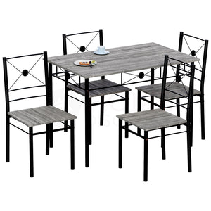 Roslyn 4-Seater Dining Set - Grey