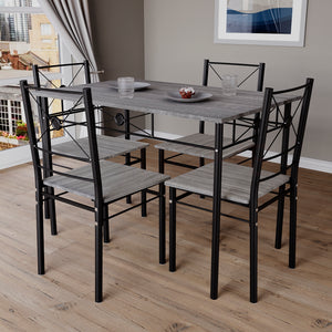 Roslyn 4-Seater Dining Set - Grey