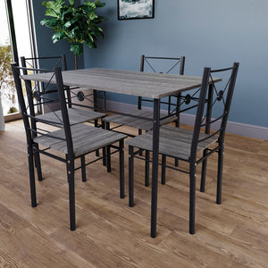 Roslyn 4-Seater Dining Set - Grey