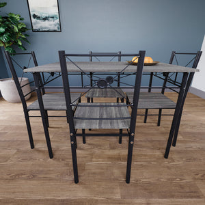 Roslyn 4-Seater Dining Set - Grey