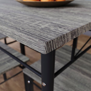 Roslyn 4-Seater Dining Set - Grey