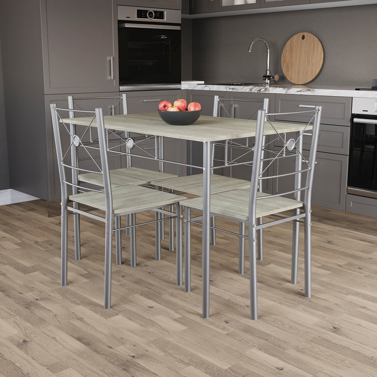 Roslyn 4-Seater Dining Set - Oak