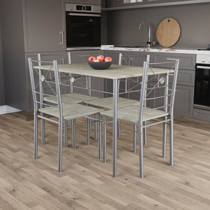 Roslyn 4-Seater Dining Set - Oak