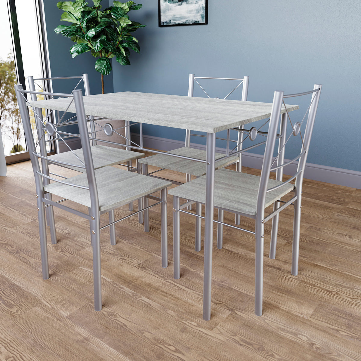 Roslyn 4-Seater Dining Set - Oak