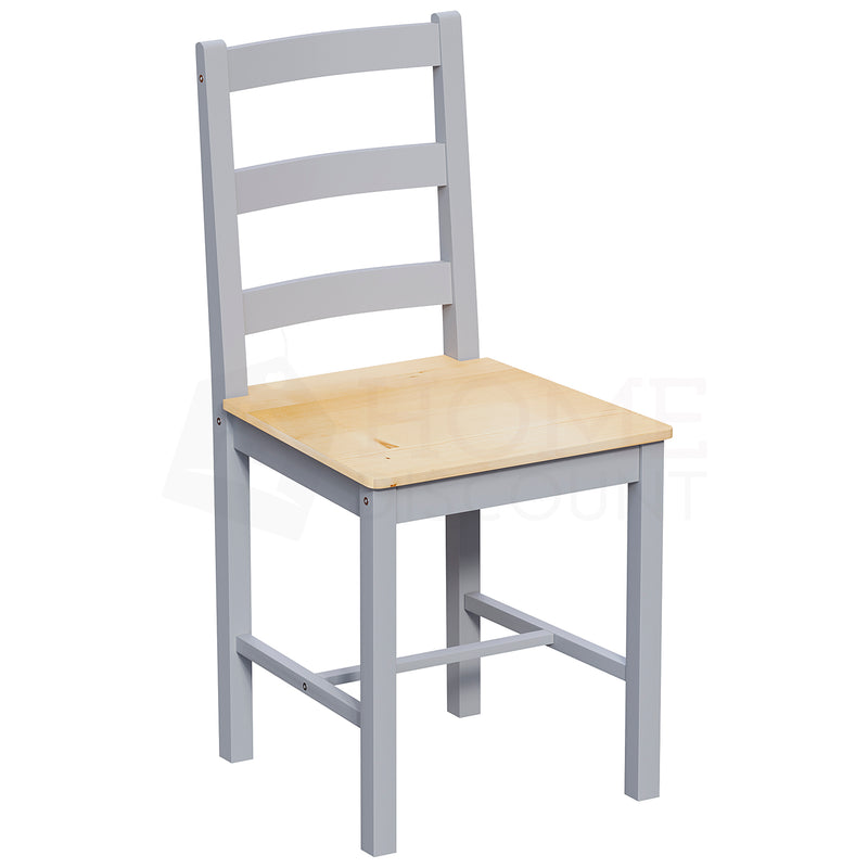 Yorkshire 4-Seater Dining Set - Grey & Pine