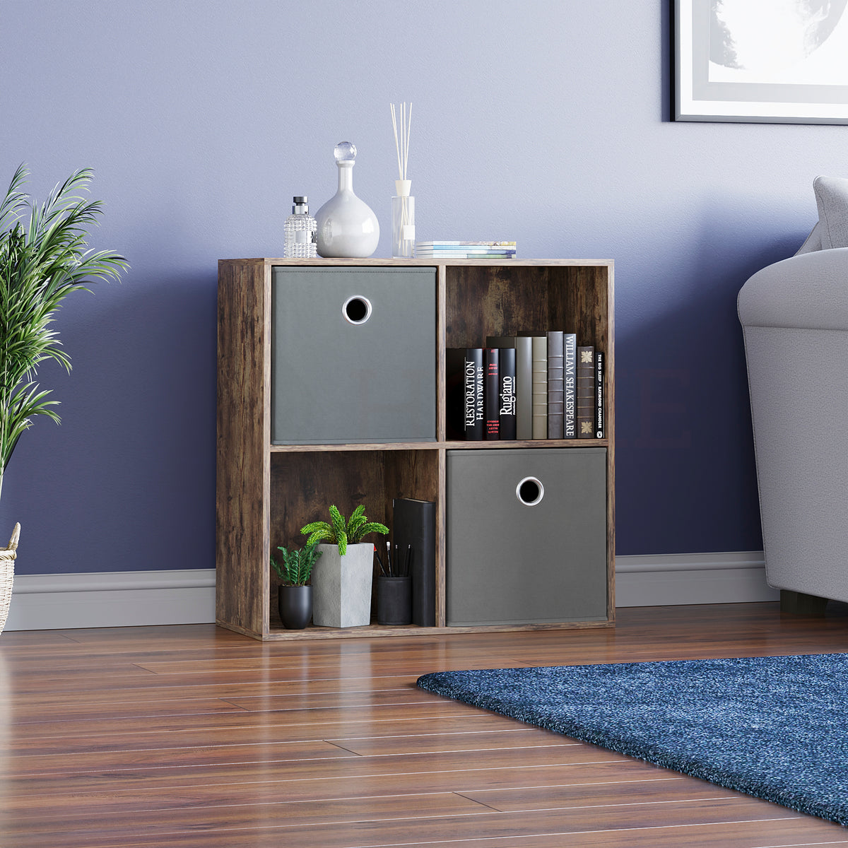 Durham Cube Storage Basket, Grey UKFR