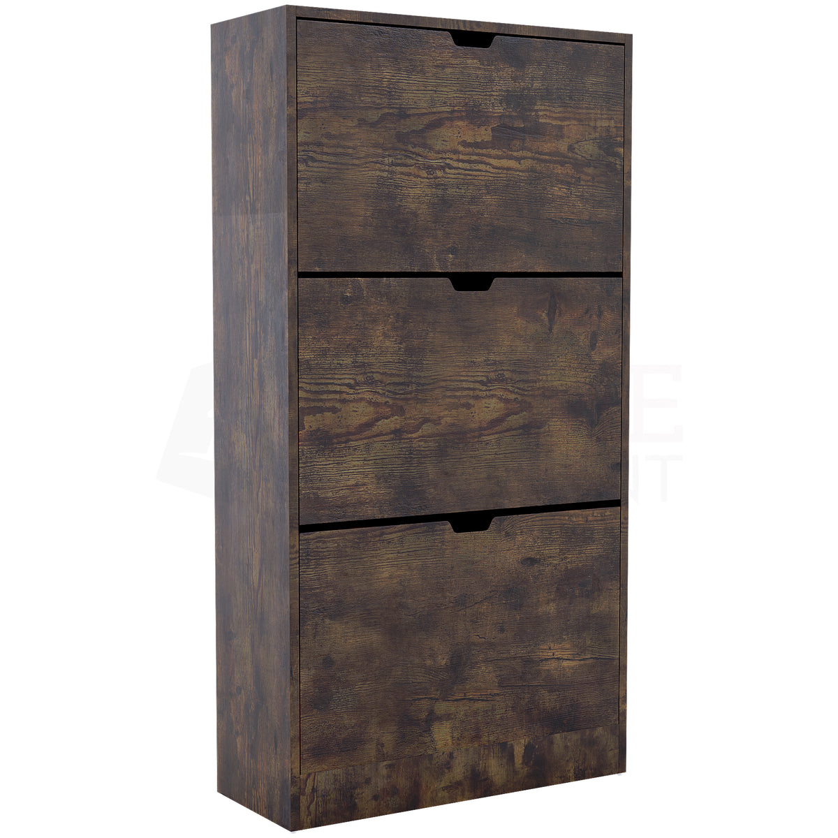 3-Drawer Shoe Cabinet - Dark Wood