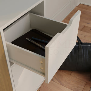 2 Door 1 Drawer Sideboard, Oak & White