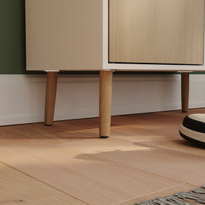2 Door 1 Drawer Sideboard, Oak & White