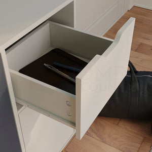 2 Door 1 Drawer Sideboard, Grey & White