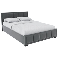 Vanita King Size Fabric Bed - Light Grey