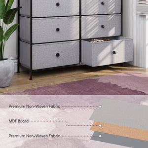 Chorley 10 Drawer Fabric Drawer Chest, Beige & Grey Wood