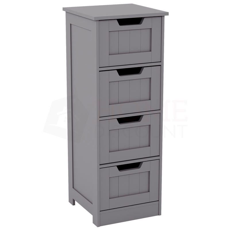 Priano 4 Drawer Freestanding Unit, Grey