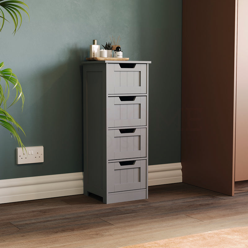 Priano 4-Drawer Freestanding Unit - Grey