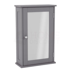 Priano 1-Door Mirrored Wall Cabinet - Grey