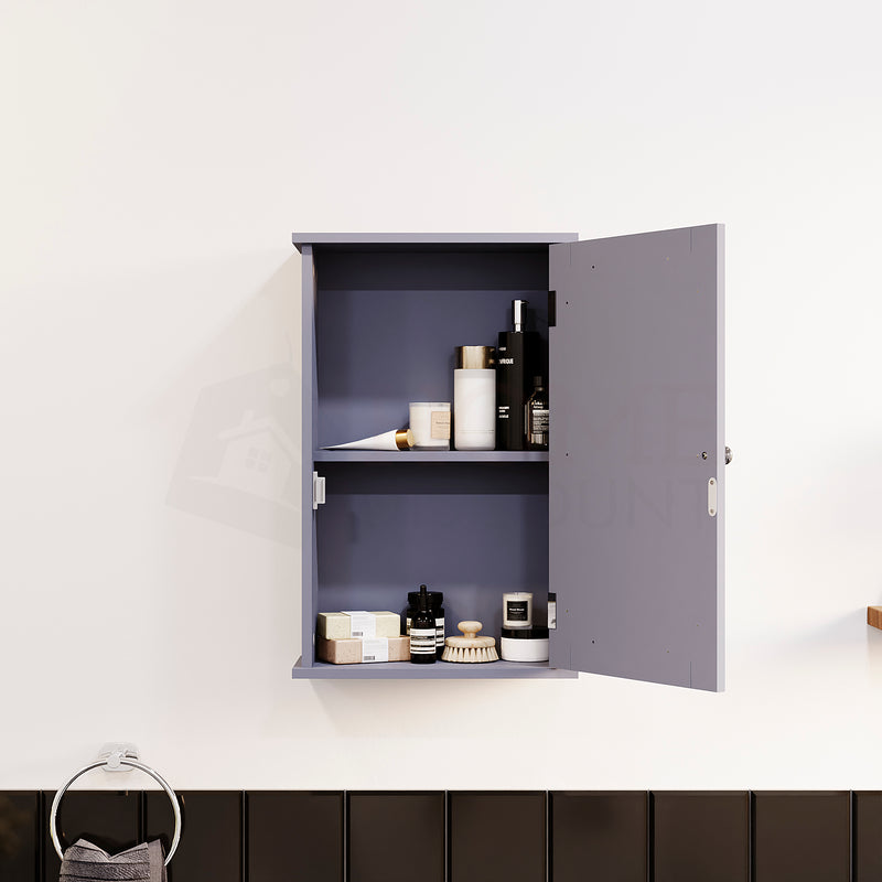 Priano 1-Door Mirrored Wall Cabinet - Grey