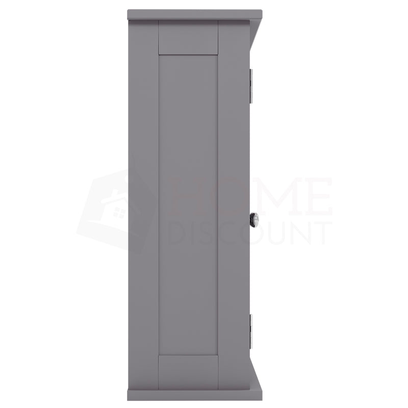 Priano 2-Door Mirrored Wall Cabinet - Grey