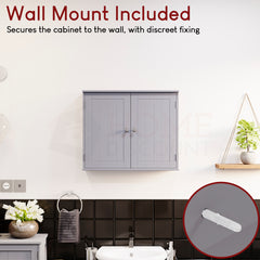 Priano 2-Door Wall Cabinet - Grey