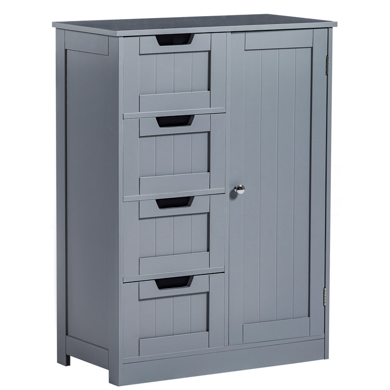 Priano 4 Drawer 1 Door Freestanding Unit, Grey