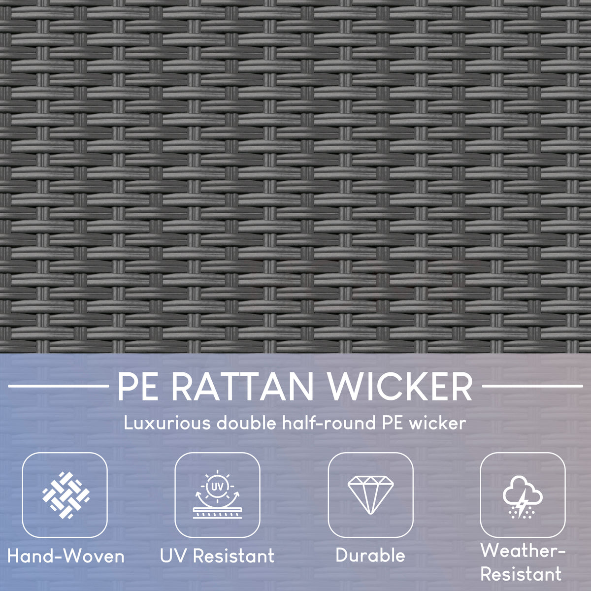 Islay 6 Seater Rattan Set, Grey UKFR