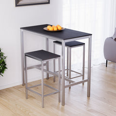 Roslyn 2 Seater Bar Table Set, Black