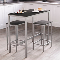 Roslyn 2 Seater Bar Table Set, Black