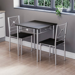 Roslyn 2 Seater Dining Set, Black