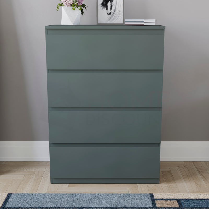 Denver 4 Drawer Chest, Jasper Green