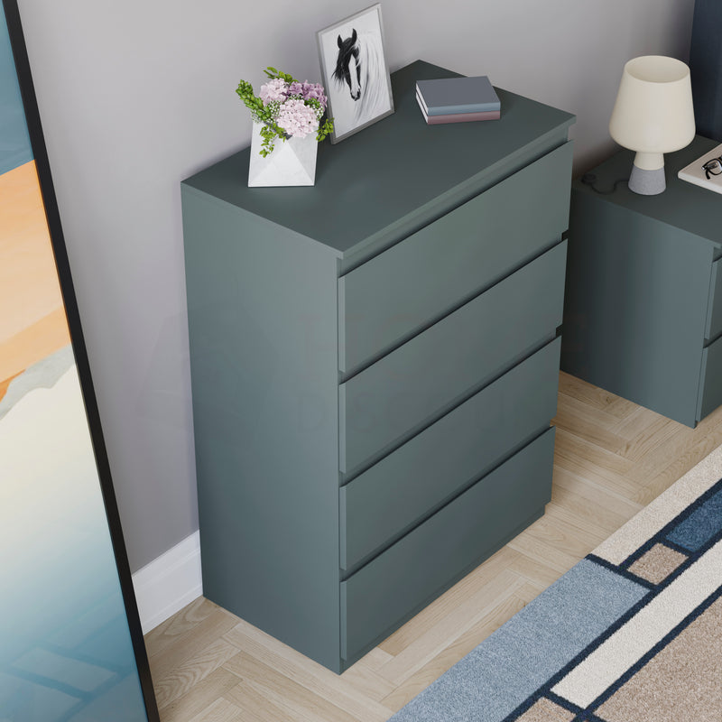 Denver 4 Drawer Chest, Jasper Green