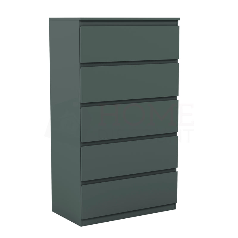 Denver 5 Drawer Chest, Jasper Green