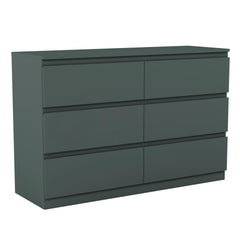 Denver 6 Drawer Chest, Jasper Green