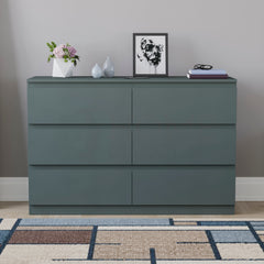 Denver 6 Drawer Chest, Jasper Green