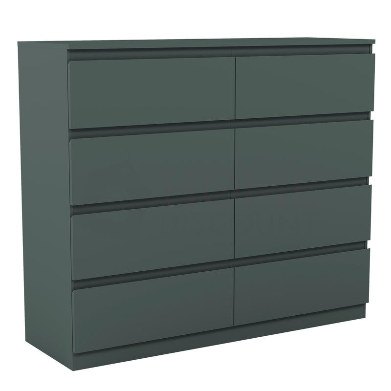 Denver 8 Drawer Chest, Jasper Green