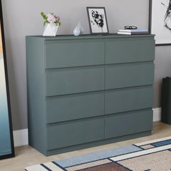 Denver 8 Drawer Chest, Jasper Green