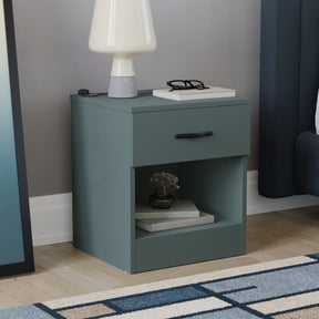 Riano 1 Drawer Bedside Chest Green Bedroom Storage Unit
