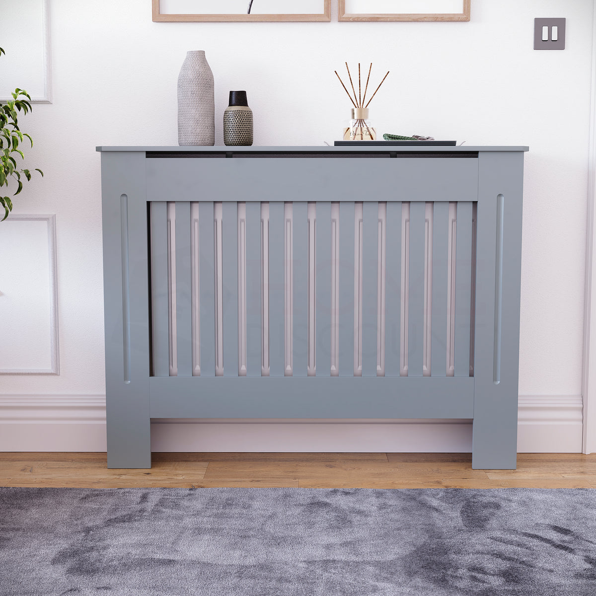 Chelsea Radiator Cover, Dark Grey, Medium