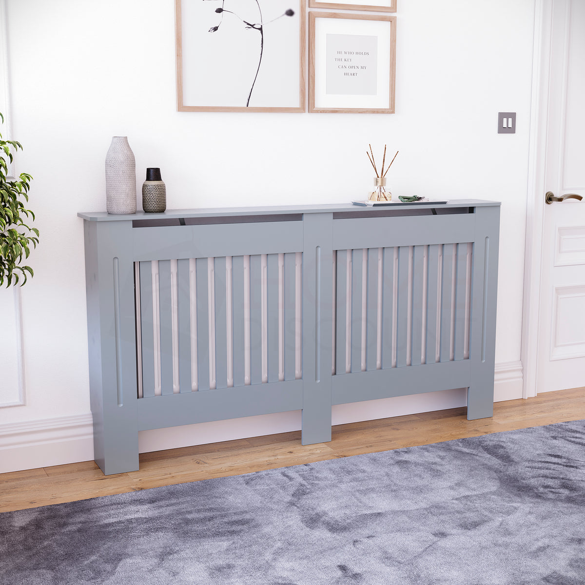 Chelsea Radiator Cover, Dark Grey, Large
