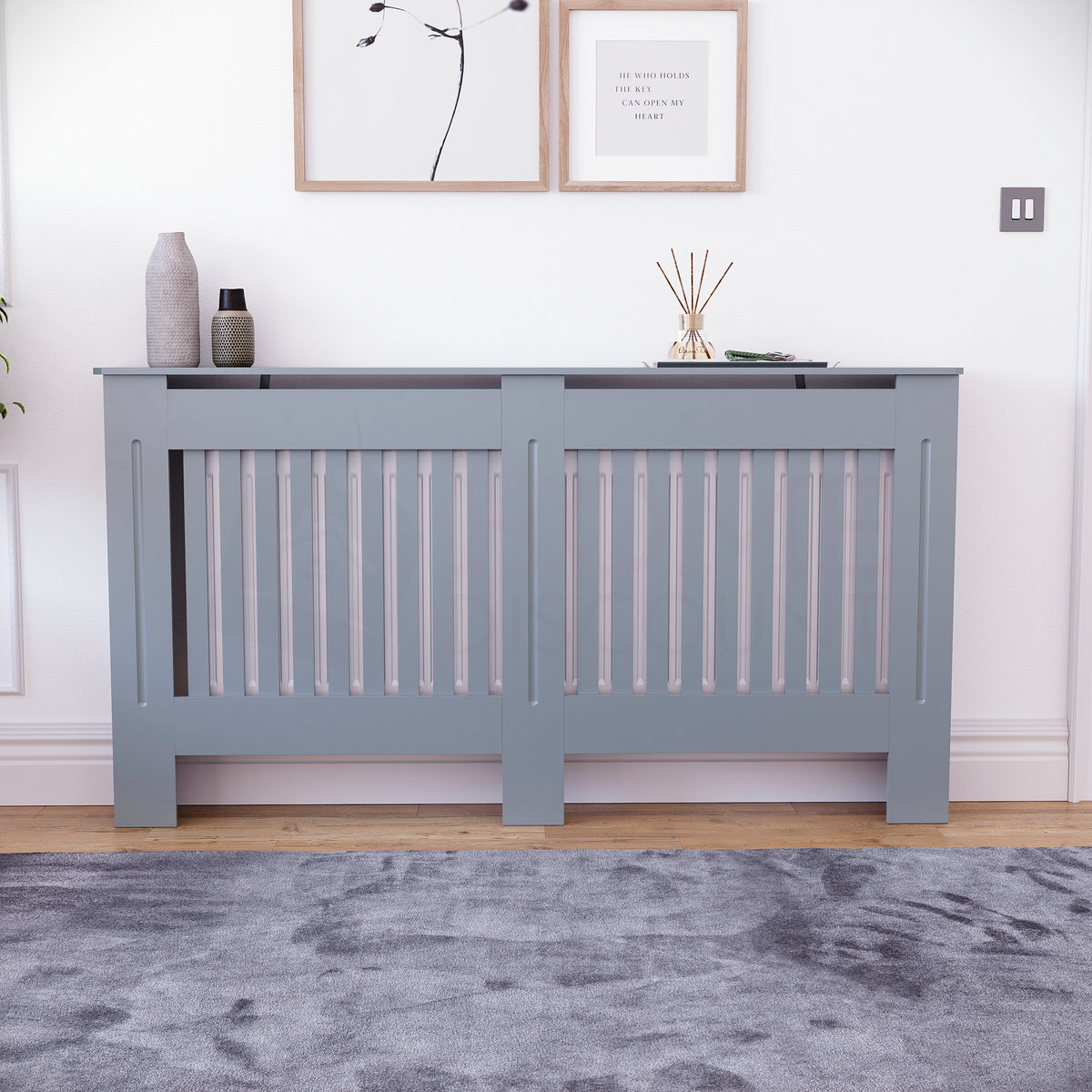 Chelsea Radiator Cover, Dark Grey, Large