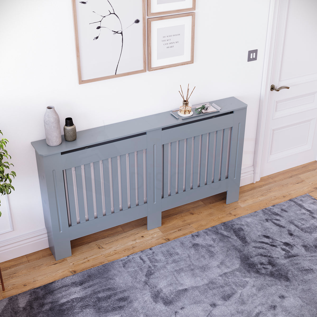 Chelsea Radiator Cover, Dark Grey, Large
