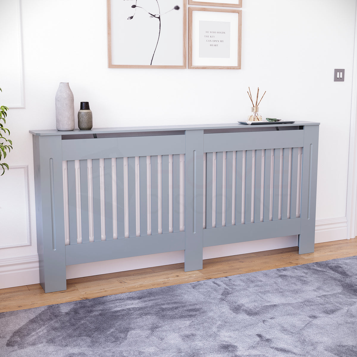 Chelsea Radiator Cover, Dark Grey, Extra Large