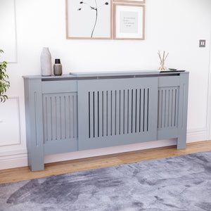 Chelsea Adjustable Radiator Cover, Dark Grey