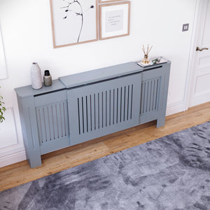 Chelsea Adjustable Radiator Cover, Dark Grey