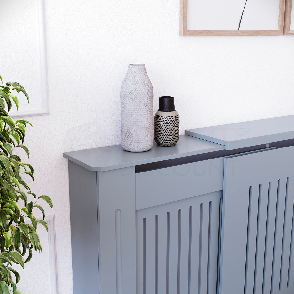 Chelsea Adjustable Radiator Cover, Dark Grey