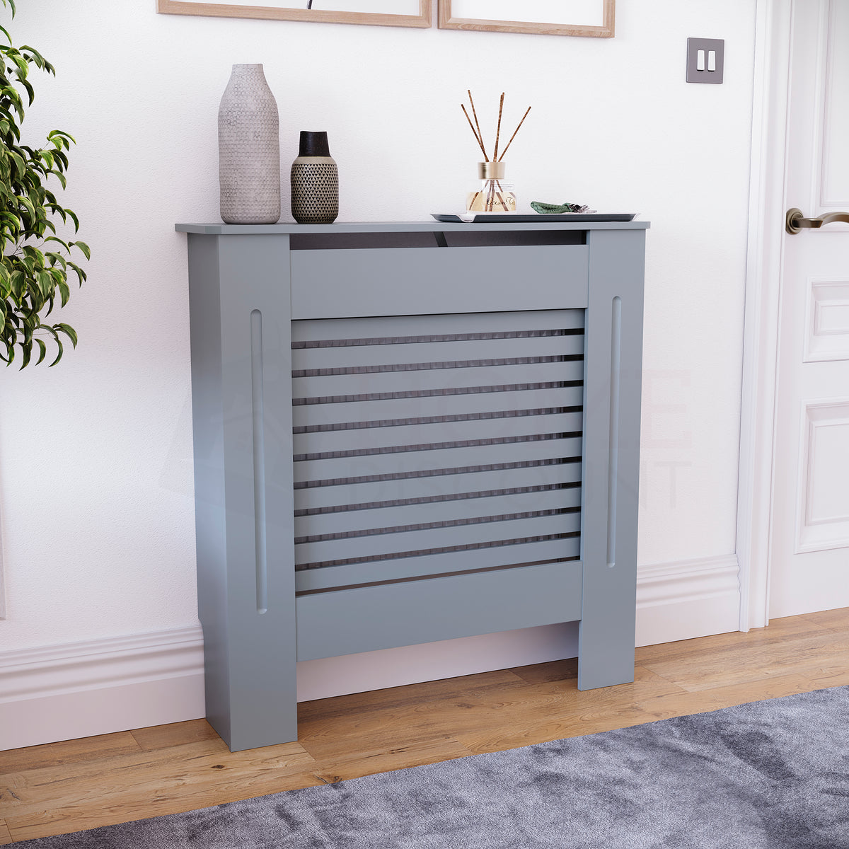 Milton Radiator Cover Dark Grey, Small