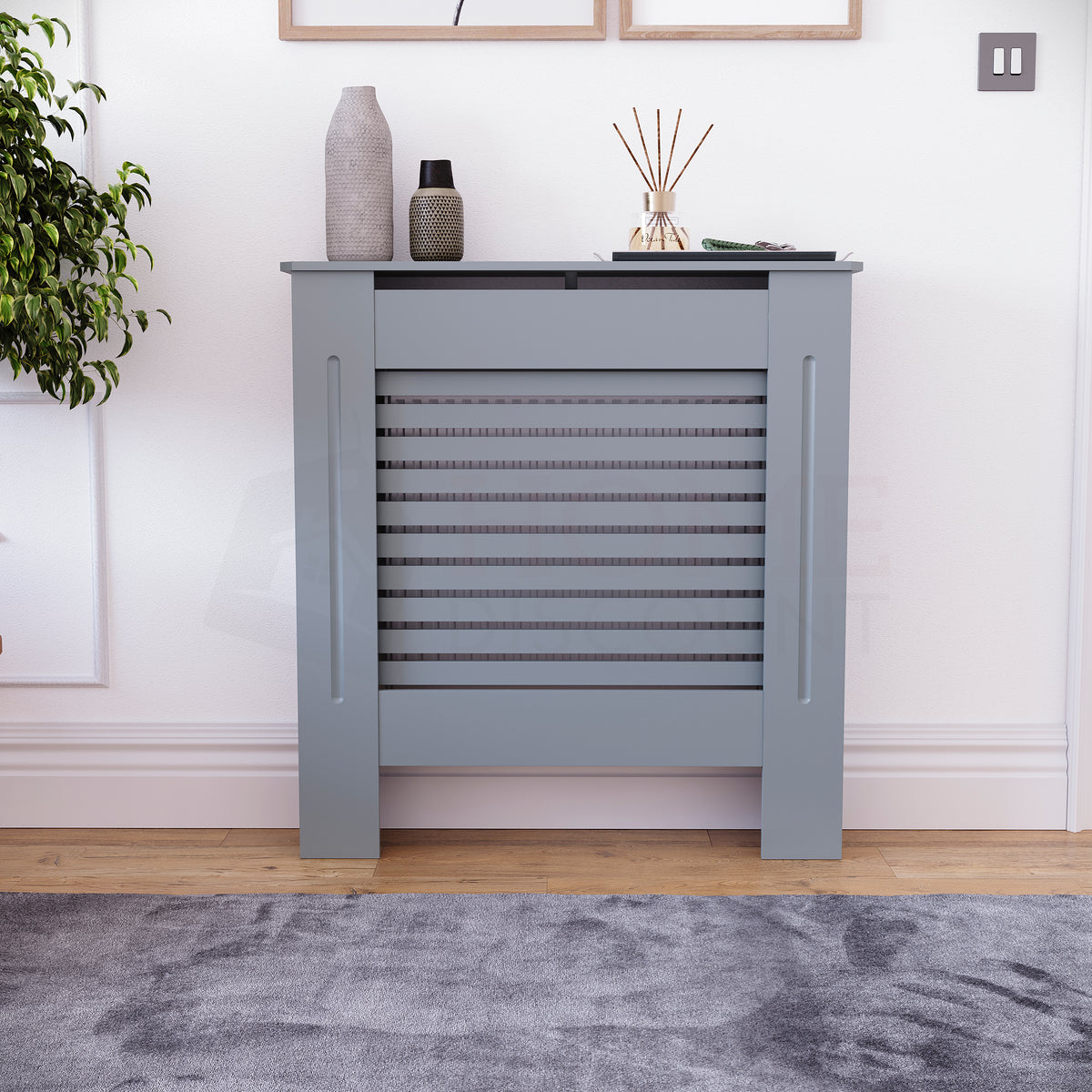 Milton Radiator Cover Dark Grey, Small