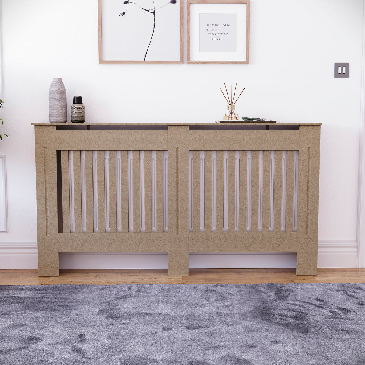 Chelsea Radiator Cover, Unfinished, Large