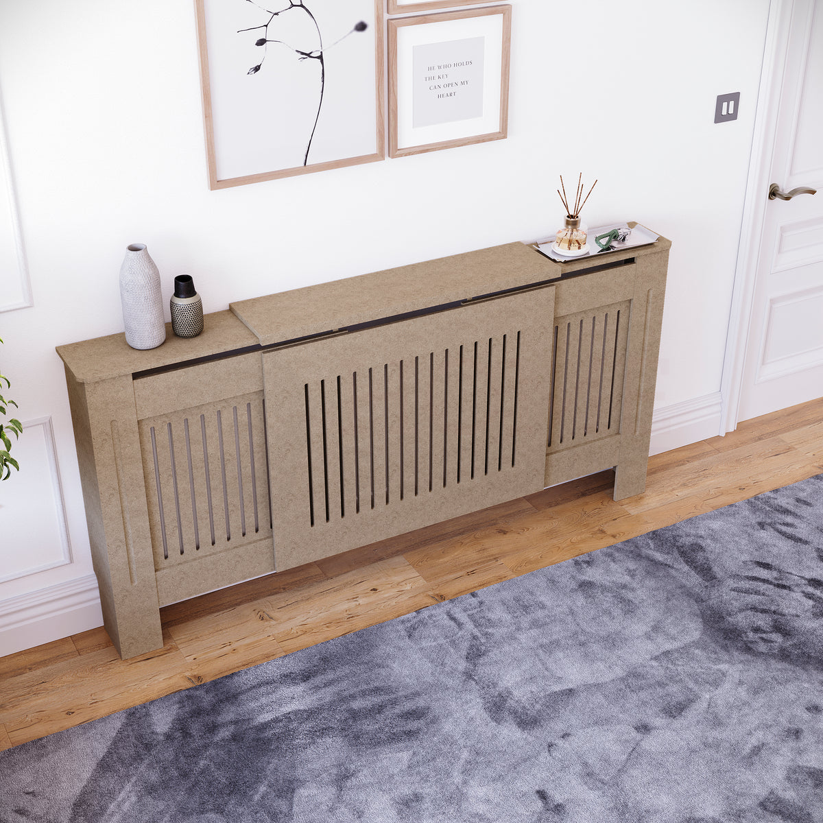 Chelsea Adjustable Radiator Cover, Unfinished