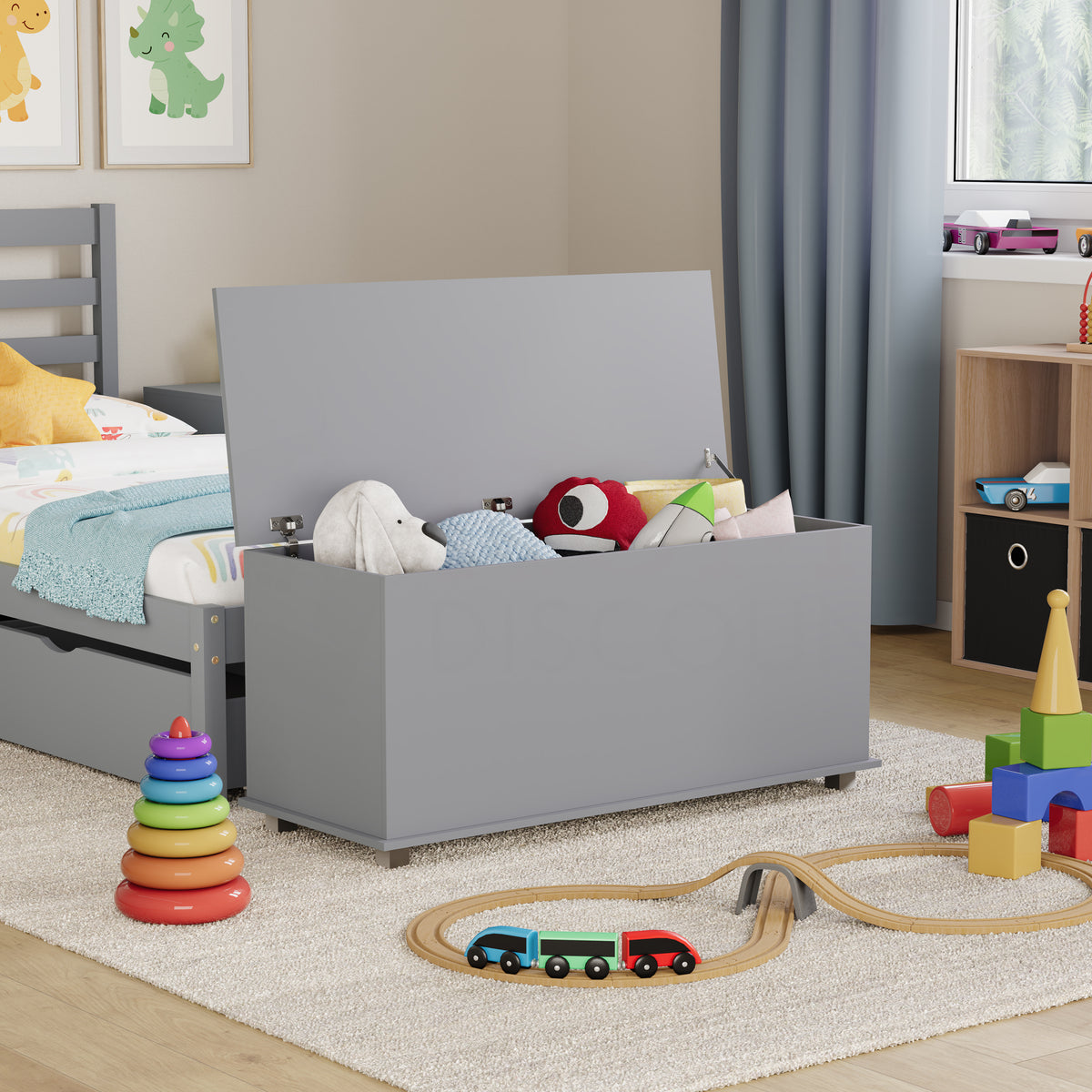 Leon Toy Box, Grey